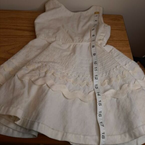 Vtg White Easter Party Dress Handmade Full Circle Retro Toddler/Girls - Picture 5 of 12